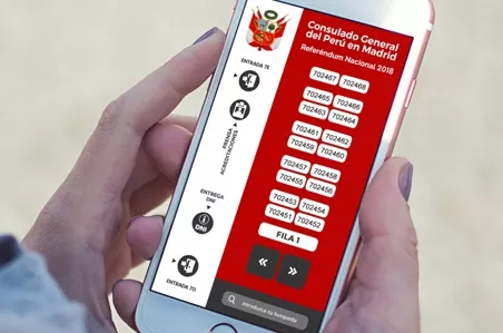 Votación Referendum Perú 2018: Diseño App para aplicación Web. 