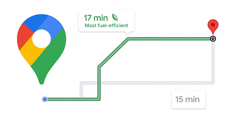 Google Maps recomendará la ruta más ecológica a partir de 2022. 
